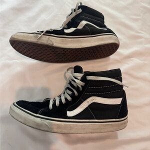 Vans Black & White High-Top Skate Sneakers